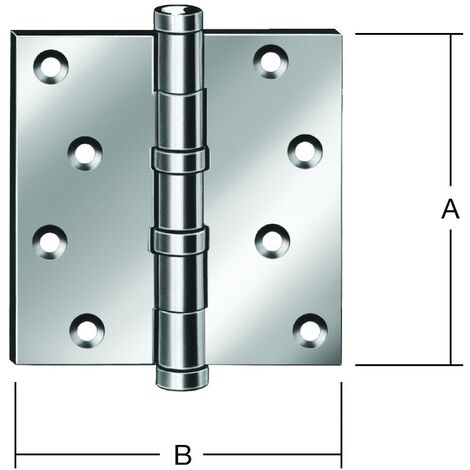 Vormann Türscharniere mit Kugellager 102x76x2,9 mm, vernickelt matt