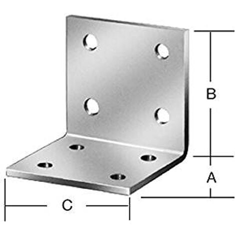 Winkelverbinder 40x40x10x1.5 mm Lochplattenwinkel Metallwinkel Rispenband  Lochwinkel