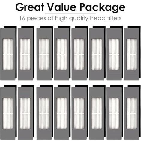 VORNEHMEN (16 Stück) N10 HEPA-Filter für Ecovacs DEEBOT OZMO N10 N10 Plus 920 950 T8 AIVI Max T9 T5 N5 N7 N8+ N8 Pro Plus Saugroboter