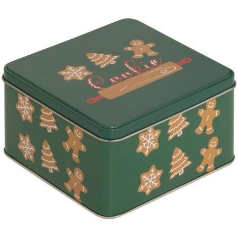 Vorratsdose weihnachten 2,5l quadratisch aus metall - 5five