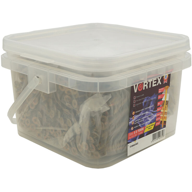 Vortex Woodscrews CE 4.0 x 50mm - Tub of 1600 - Box of 2