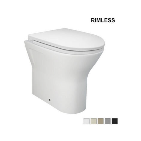 Vorwand-WC Feeling Rimless – Mattschwarzer Uni-Ablauf