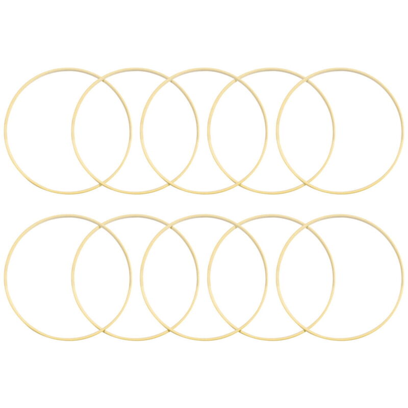 Vosarea Lot de 10 anneaux attrape-rêves ronds en bois et bambou de 20 cm de diamètre