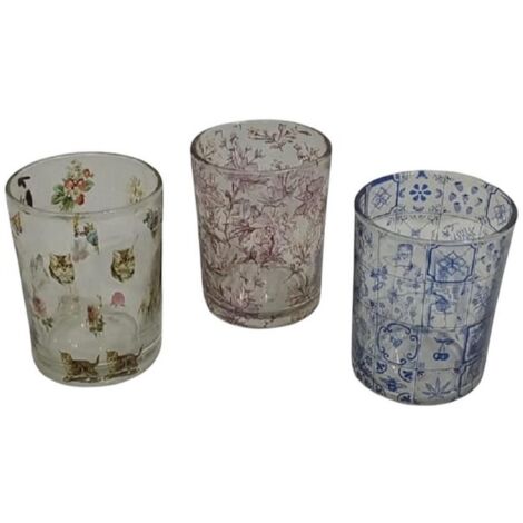 Votive Holder - Glass - L8 x W8 x H10 cm