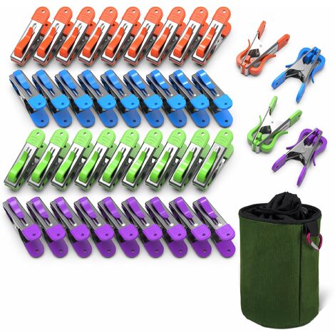 10Pcs/Pack Chip Clips Utility PVC-Coated Clips Bag Clips Multipurpose  Clothes Pins Food Clips for Food Packages Laundry Hanging