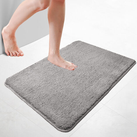 VOUNOT® Alfombra de Baño Antideslizante 60 x 90 cm Gris