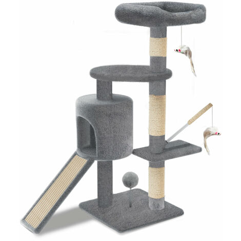 Arbol Rascador Trepador Para Gato Varios Niveles 170 Cm Gris | Envío Gratis