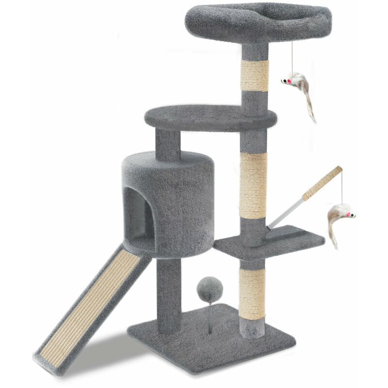 

Árbol Rascador para Gatos, 115 cm, Gris - Vounot