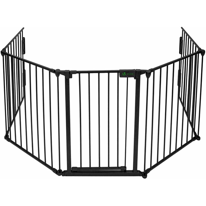 VOUNOT 5 Panel Metal Fire Guard, Hearth Gate, Fire Gate, Fireplace Pet Fence 300cm