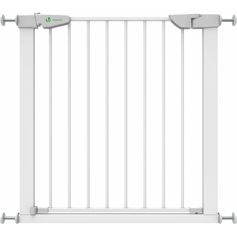 

Barrera de Seguridad para Bebés, Niños y Perros, Auto Cerrado, Sin Agujeros, Blanco, 76-84 cm - Vounot