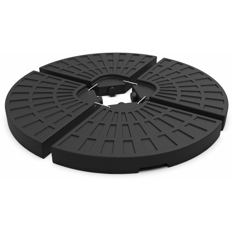 

Base para Sombrilla, 4 Piezas de HDPE, Negro - Vounot