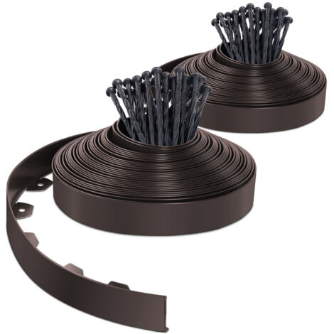 Vounot – Bordure de jardin flexible 40M en PVC – 80 piquets – Hauteur 5cm – Résistante aux intempéries – Installation rapide et personnalisable