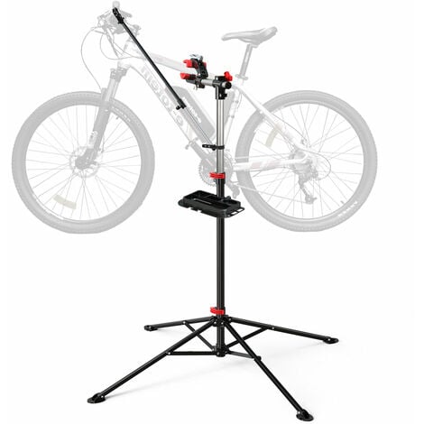 Relaxdays Soporte Taller Bicicleta, Caballete Reparación Bici, Telescópico,  Hasta 30 kg, Marcos de 25-40 mm