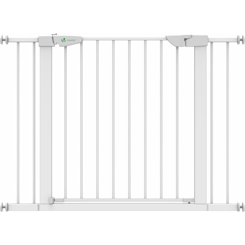 Cancelletto di Sicurezza per Cani, Scale, Bianco, 75-108 cm - Vounot