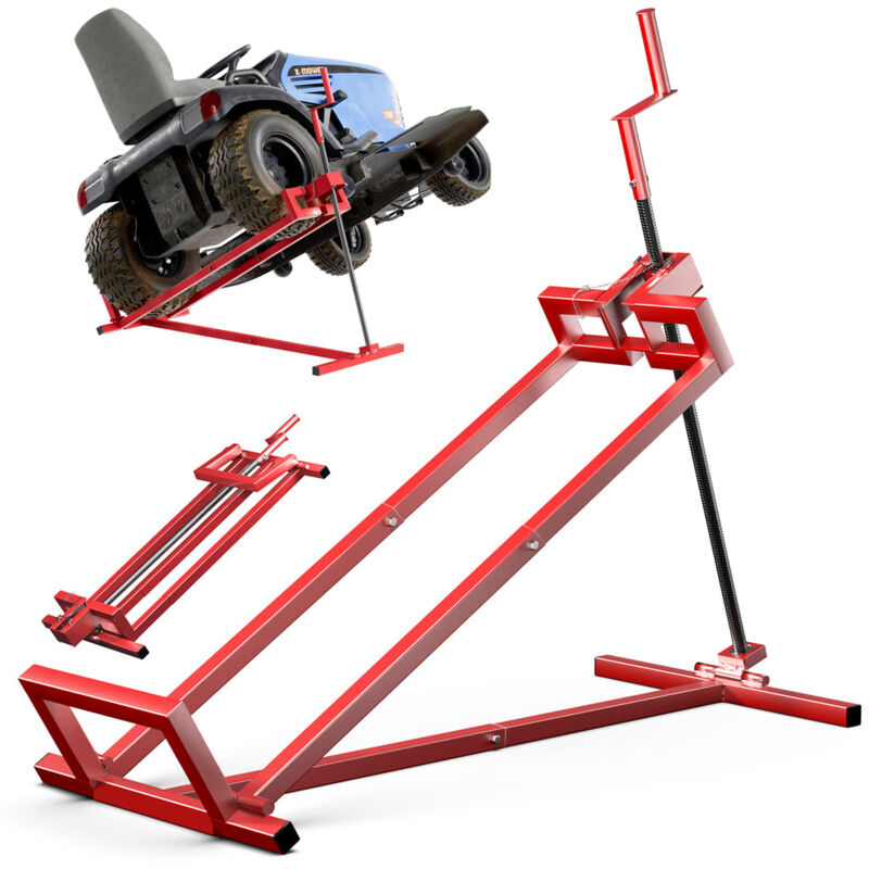 

Elevador para Tractor Cortacésped, Dispositivo de Elevación, 400 kg, Rojo - Vounot