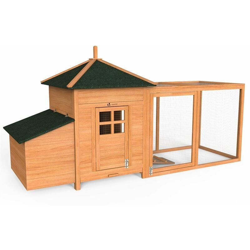 

VOUNOT Gallinero de Madera para Exterior, 190 x 100 x 55cm