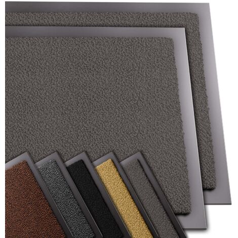 ID Mat Tapis Paillasson 40x60cm Beige - Fibres Polyamide Semelle PVC Antidérapante