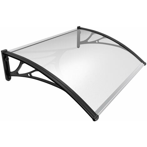 Outsunny tejadillo de protección 75x100 cm marquesina exterior para puertas  y ventanas contra sol y lluvia