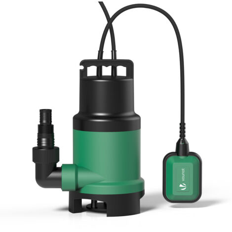 VOUNOT® Pompe d'évacuation pour eaux chargées 14000L/h - profondeur 7m - automatique avec flotteur - protection thermique