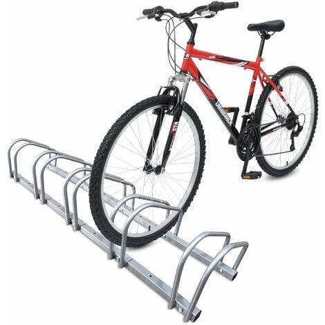 VOUNOT® Râtelier range vélos - Support pour 5 vélos - Mural ou au sol - Porte-vélo en acier revêtu