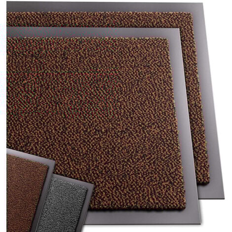 VOUNOT® Rutschfest Fußmatte Schmutzfangmatte, Läufer Flur dünn Braun-schwarz 40x60cm