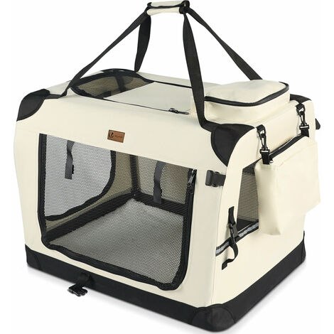 Vounot – Sac de transport pour chien et chat pliable 82x60x60cm – Polyester léger et durable – Ventilation optimale – Poches de rangement