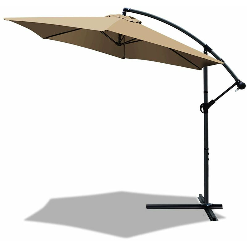 

VOUNOT Sombrilla Voladiza Parasol 3m Caqui