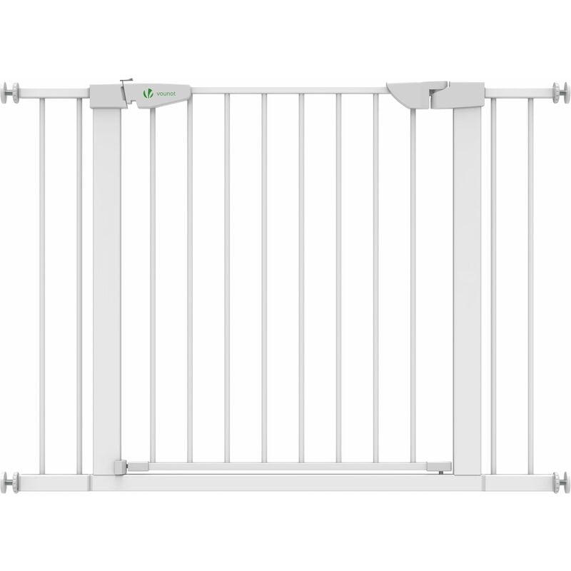 Vounot - Stair Gates for Baby, Pressure Fit Safety Gate, White 76-108 cm