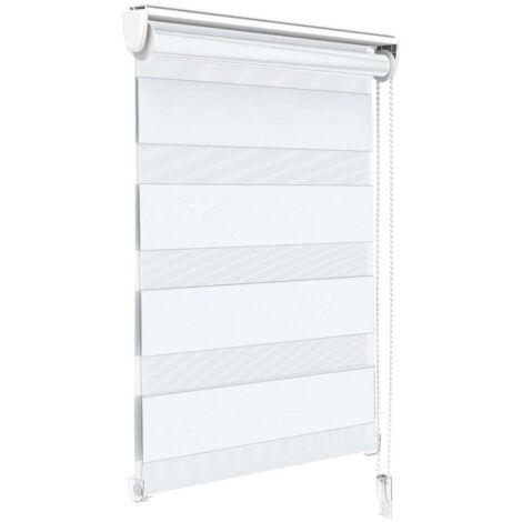 Vounot – Store enrouleur jour-nuit 55x150cm – Montage sans perçage – Tissu 100% polyester – Pour obscurcir et protéger la vie privée