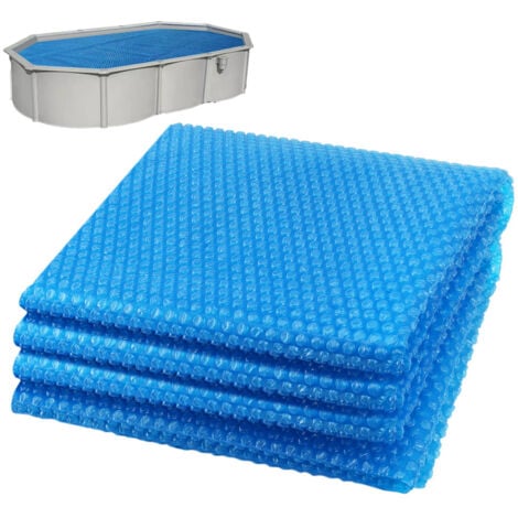VOUNOT® Telo Termico Piscina Rettangolare 300x200 cm, Copertura Solare a Bolle 120 µm, Tagliabile, Riscaldamento Acqua Piscina, Blu
