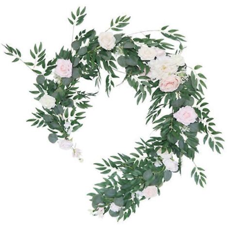 Voûte de guirlande de fausses roses, décoration murale pour mariage, table de fête, arche florale, 4 mètres.