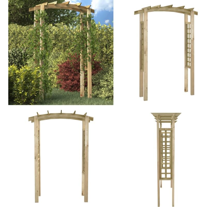 Voûte en treillis 150x60x210 cm Bois - arche de jardin - arches de jardin - Home & Living - Brun