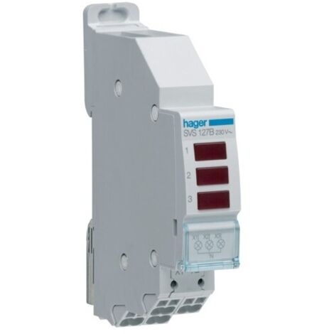 Voy. triple rouge 230V SanVis - COMMANDE SIGNAL HAGER SVS127B