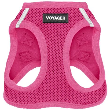 Voyager Step-In Air Hundegeschirr by Best Pet Supplies - All Weather Mesh Step in Vest Harness für kleine und mittlere Hunde, Fuchsia, size S - Brust 37-40 cm