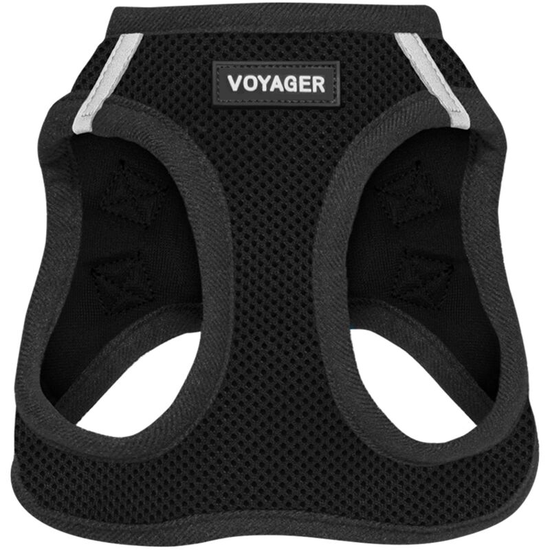 Best Pet Supplies - Voyager Step-in Air Hundegeschirr By All Weather Mesh Step In Vest Harness Für Kleine Und Mittlere Hunde, Schwarz, Size L - Brust
