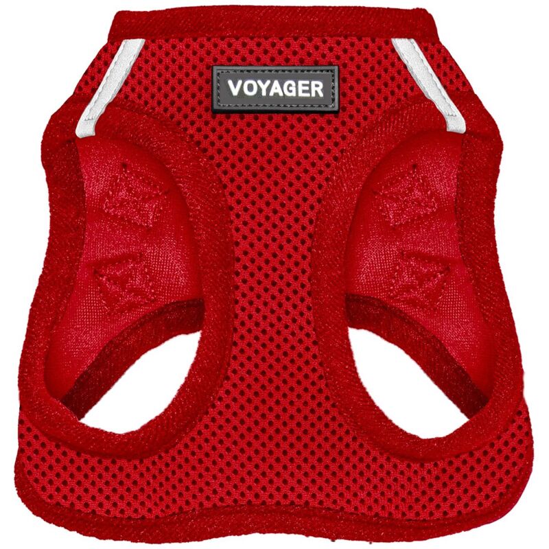 Voyager Step-in Air Hundegeschirr By Best Pet Supplies - All Weather Mesh Step In Vest Harness Für Kleine Und Mittlere Hunde, Rot, Size S - Brust