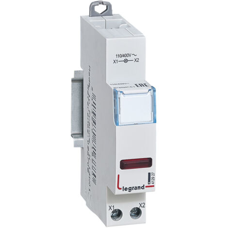 Voyant à LED CX³ simple 110V à 400V rouge 1 module LEGRAND 412927