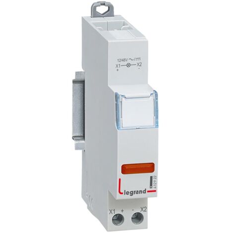 Voyant à LED CX³ simple 12V à 48V ou 12V à 48V continu - rouge 1 module LEGRAND 412922