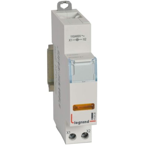 Voyant à LED CX³ simple de 110V à 400V jaune 1 module LEGRAND 412928