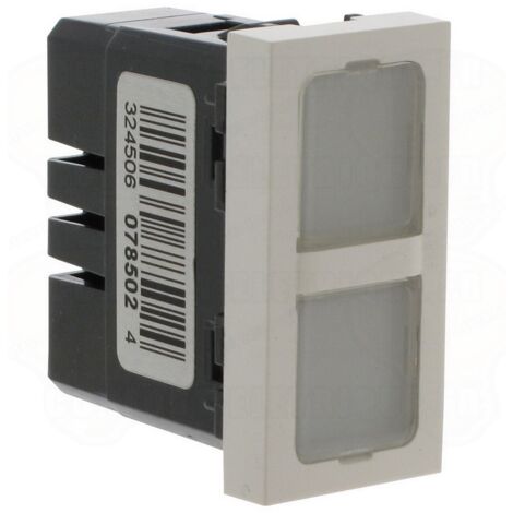 Voyant antimicrobien double 230V 1W Mosaic 1 module avec 4 étiquettes de couleur LEGRAND 078502