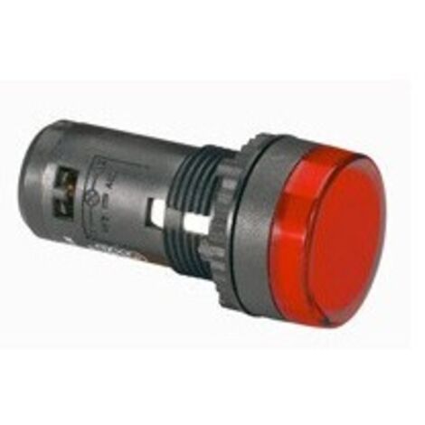 Voyant bouton lumineux rouge diam 22 monobloc led intégrée 230V OSMOZ LEGRAND 024141