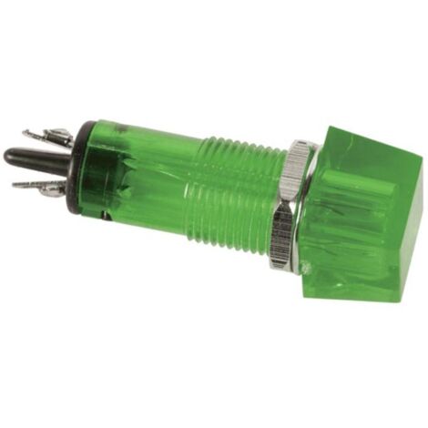 Voyant Carre 11 5 X 11 5mm 12v Vert