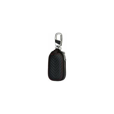 Voyant, clé et autre accessoire pour verrou Clé de Voiture Étui en Cuir,Portable Porte-clés Étui en Cuir & Mini Poche Monnaie,Crochet en métal Et Fermeture éclair,Housse de Protection clé de Voiture -