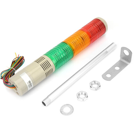 Voyant d'Alerte LED 220VAC pour Machine, Signal Lumineux Continu d'Avertissement