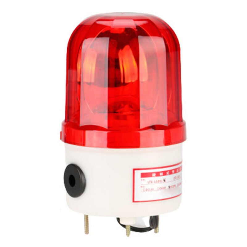 Voyant d'avertissement led rotatif 90 db, son, étanche à la poussière, alarme de sécurité avec lampe led rouge 12V