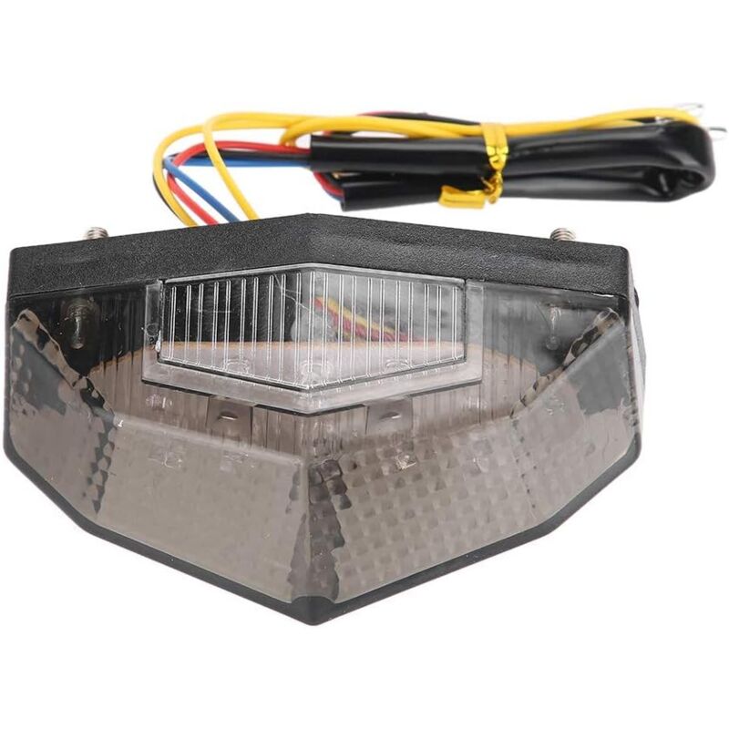 Linghhang - Voyant de feu arrière à del de moto modifié par des feux arrière avec clignotant de frein DC12V feu de plaque d'immatriculation de moto