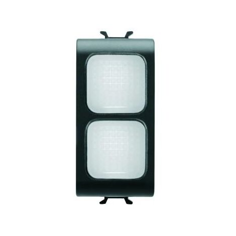VOYANT DE SIGN. DOUBLE TRANSPARENT NOIR GEWISS GW12628