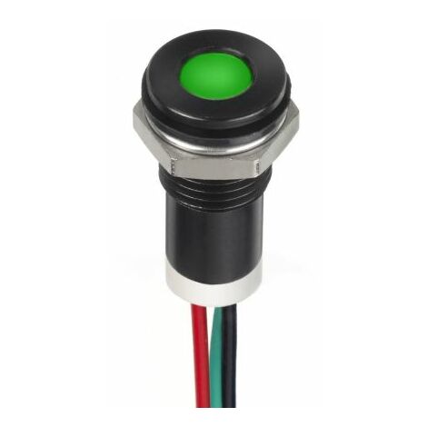 Voyant LED lumineux  Rouge, jaune RS PRO, dia. 8mm, 24V c.c., taille de la lampe 5 mm, IP67 ( Prix pour 1 )
