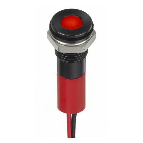 Voyant LED lumineux Rouge RS PRO, dia. 8mm, 12V c.c., taille de la lampe 5 mm, IP67 ( Prix pour 1 )