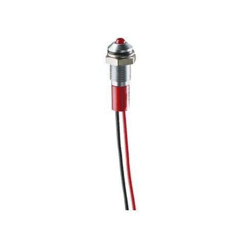 Voyant LED lumineux Rouge RS PRO, dia. 8mm, 12V c.c., taille de la lampe 5 mm, IP67 ( Prix pour 1 )